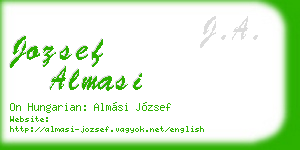 jozsef almasi business card