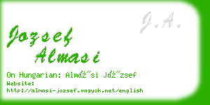 jozsef almasi business card